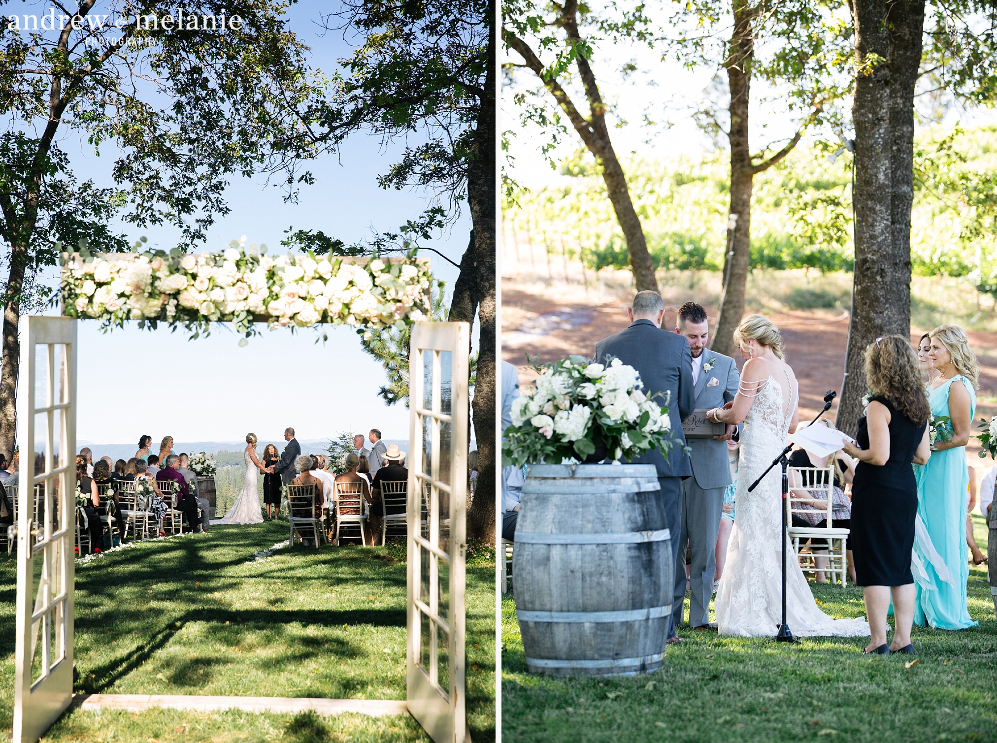 Winery wedding photos, Luchessi vineyards Grass Valley, CA