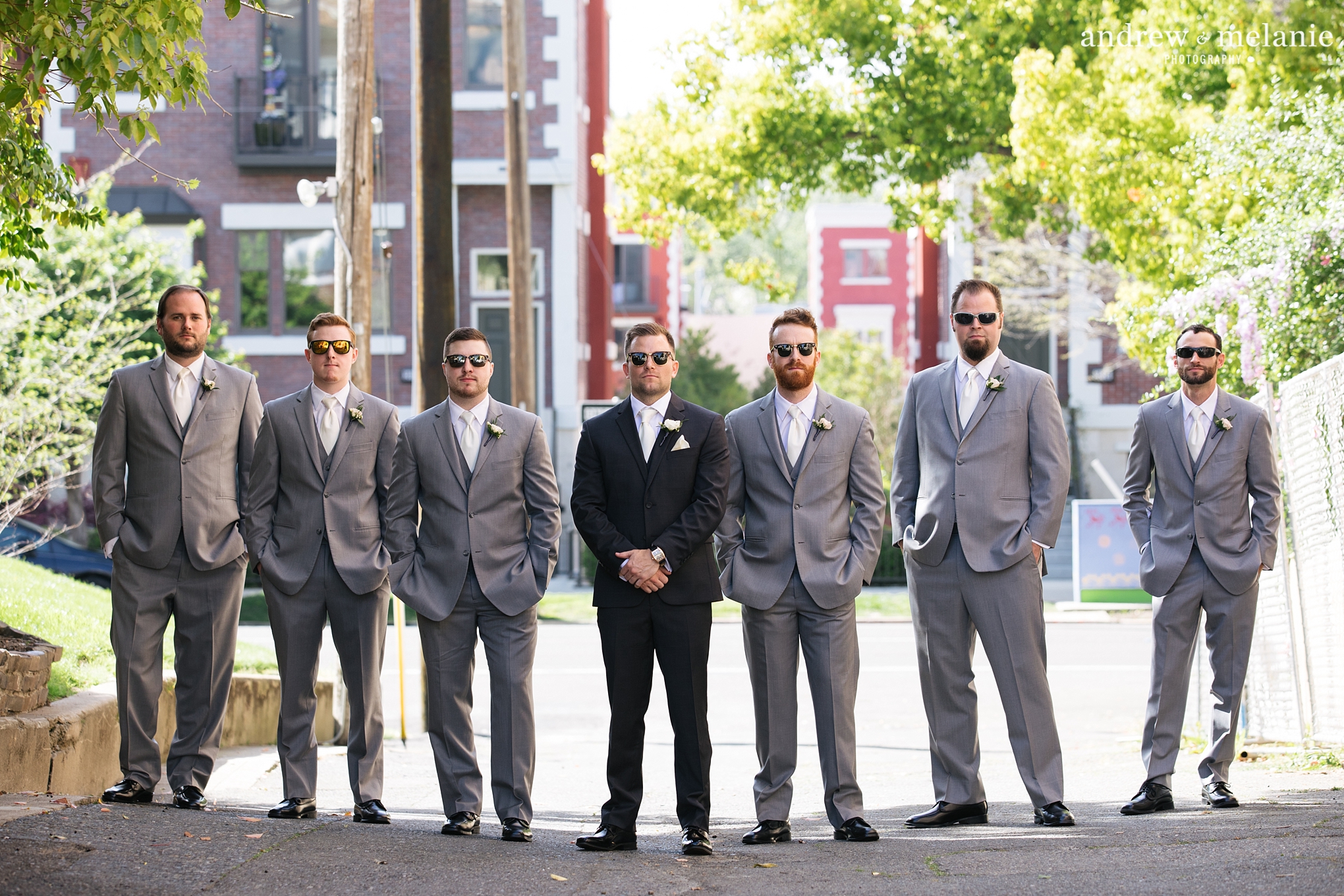Groom and groomsmen photos at Vizcaya Sacramento