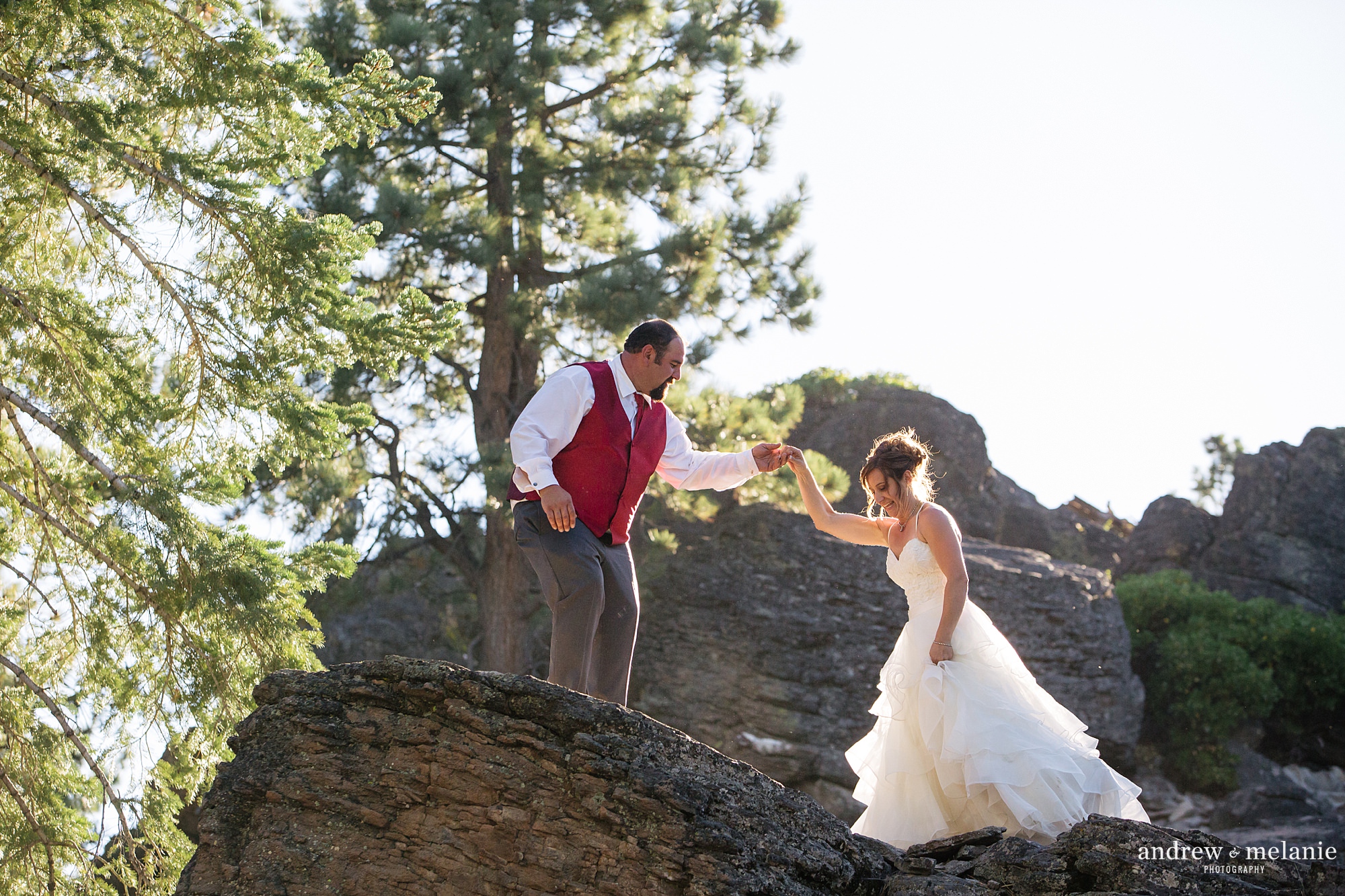 Andrew and Melanie Photography wedding highlights Truckee, CA