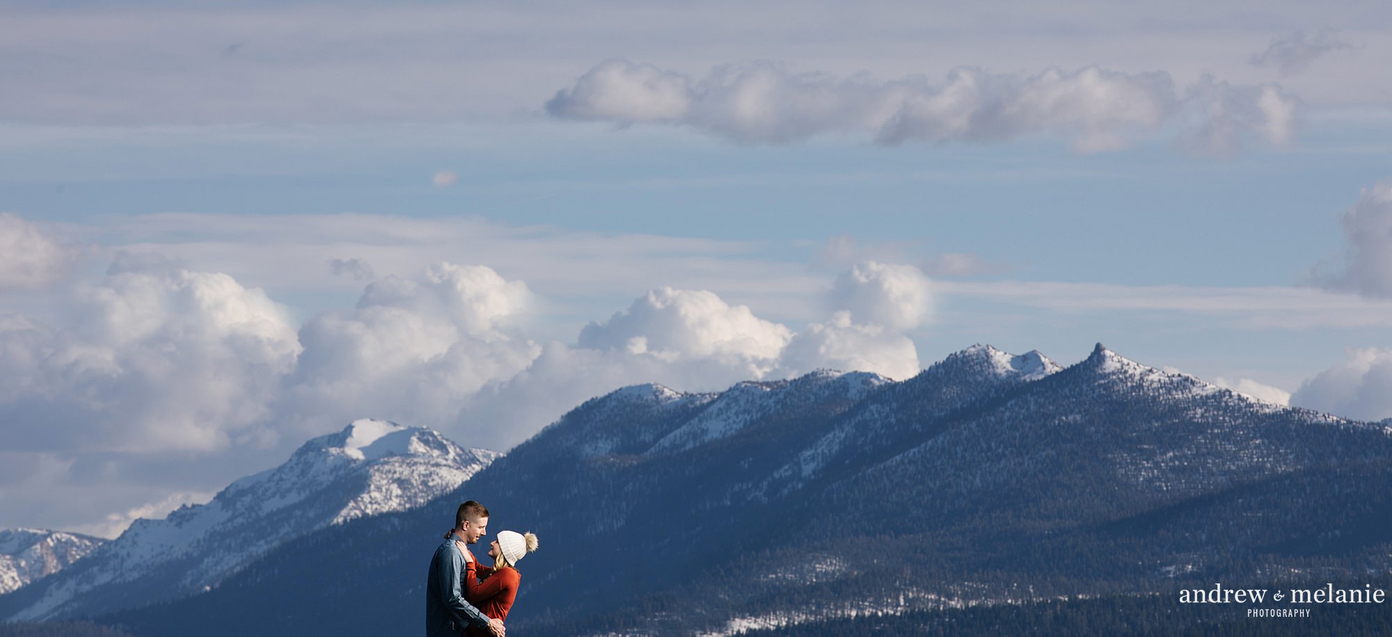 Andrew and Melanie Photography engagement session highlights Lake Tahoe, CA