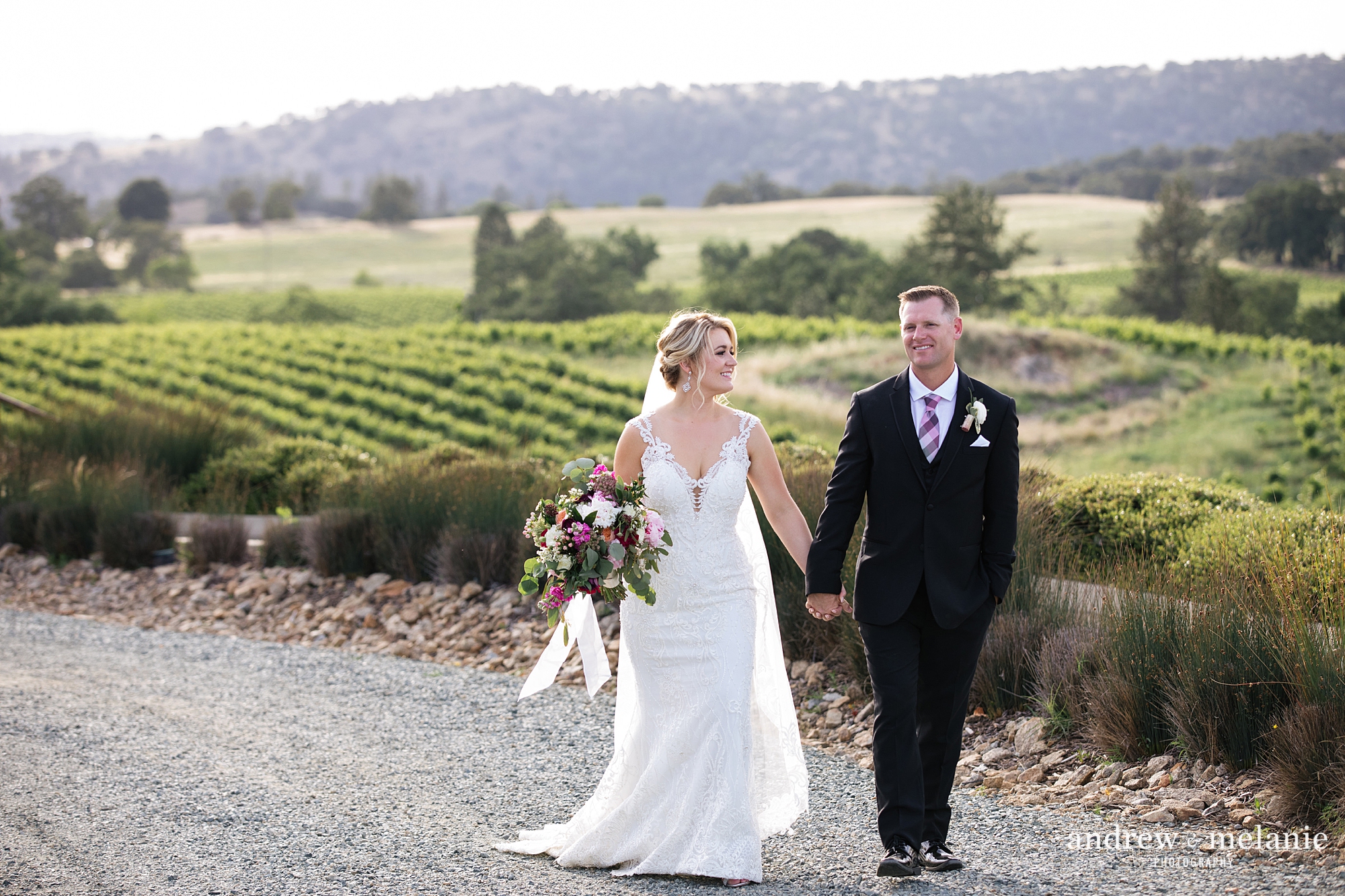 bride and groom photo at Helwig winery