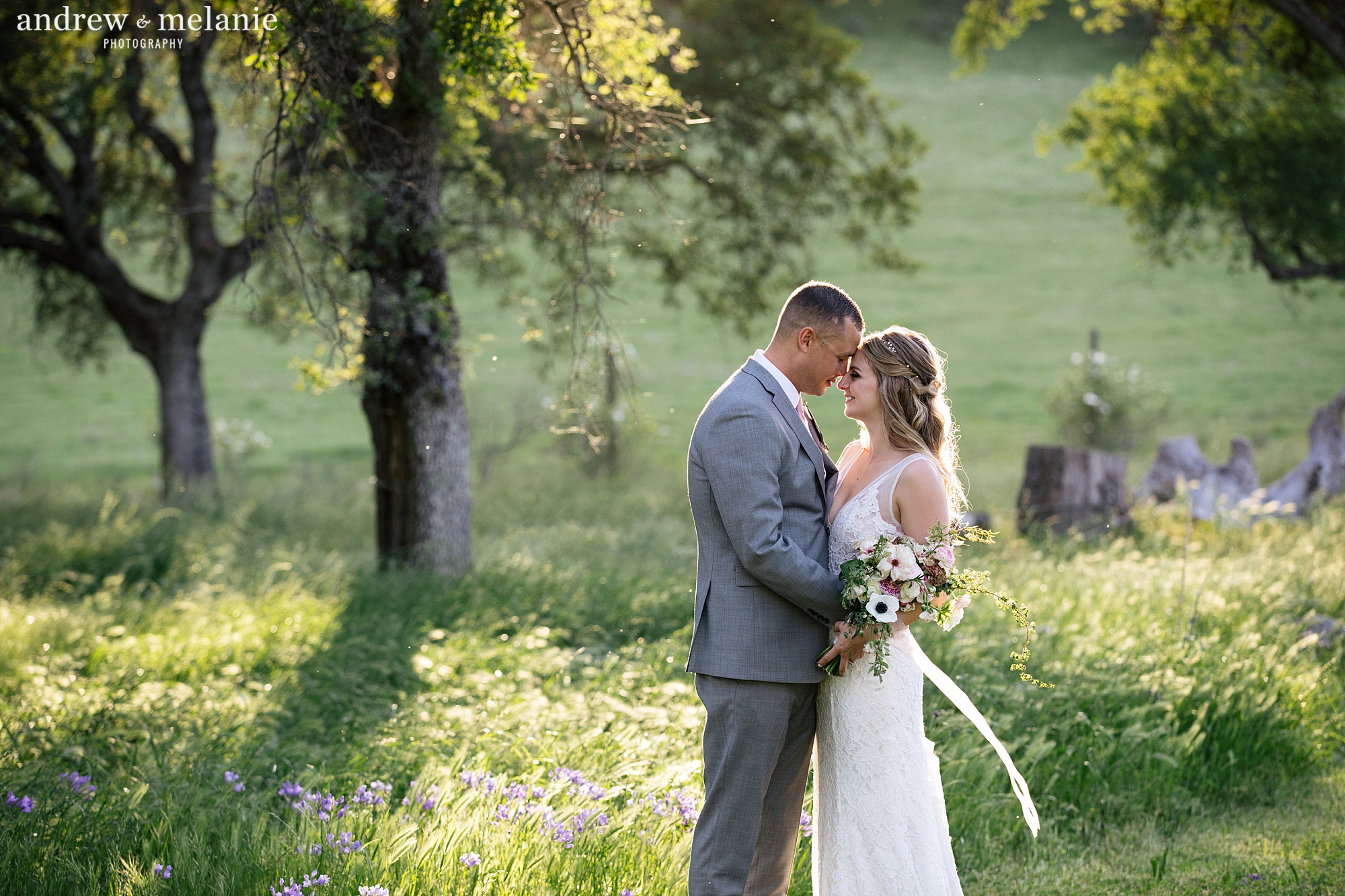 Bride and groom at River Highlands Ranch