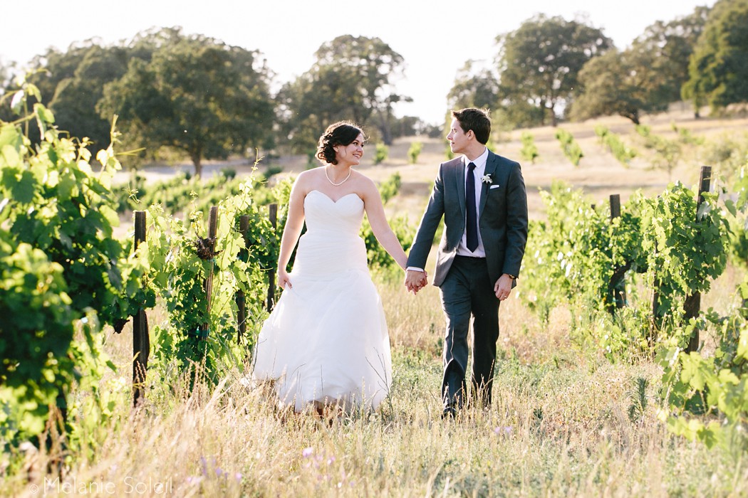 River Highlands Ranch wedding photo in vineyard