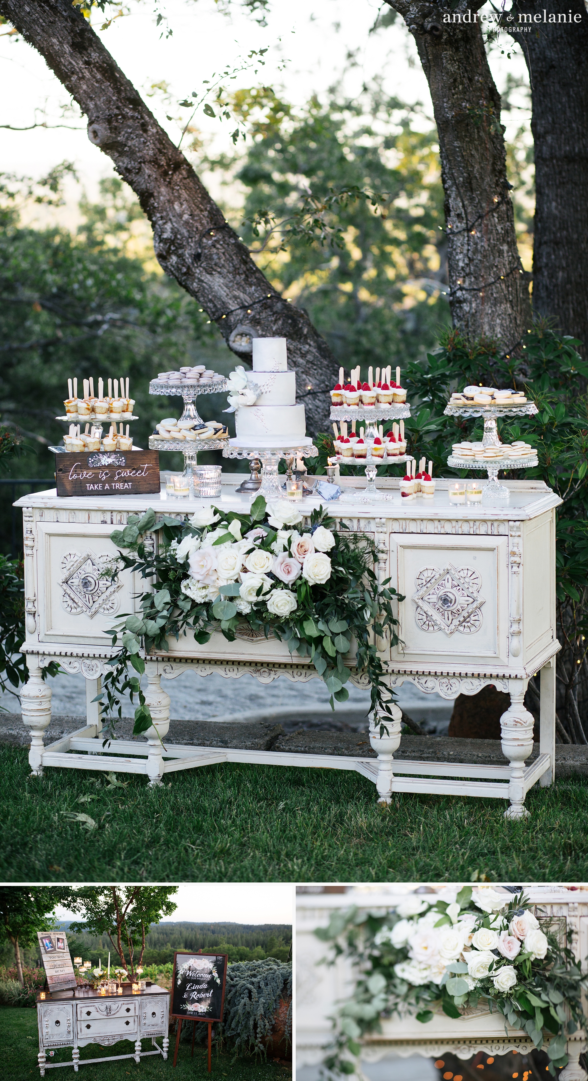 dessert table vintage wedding Grass Valley, CA