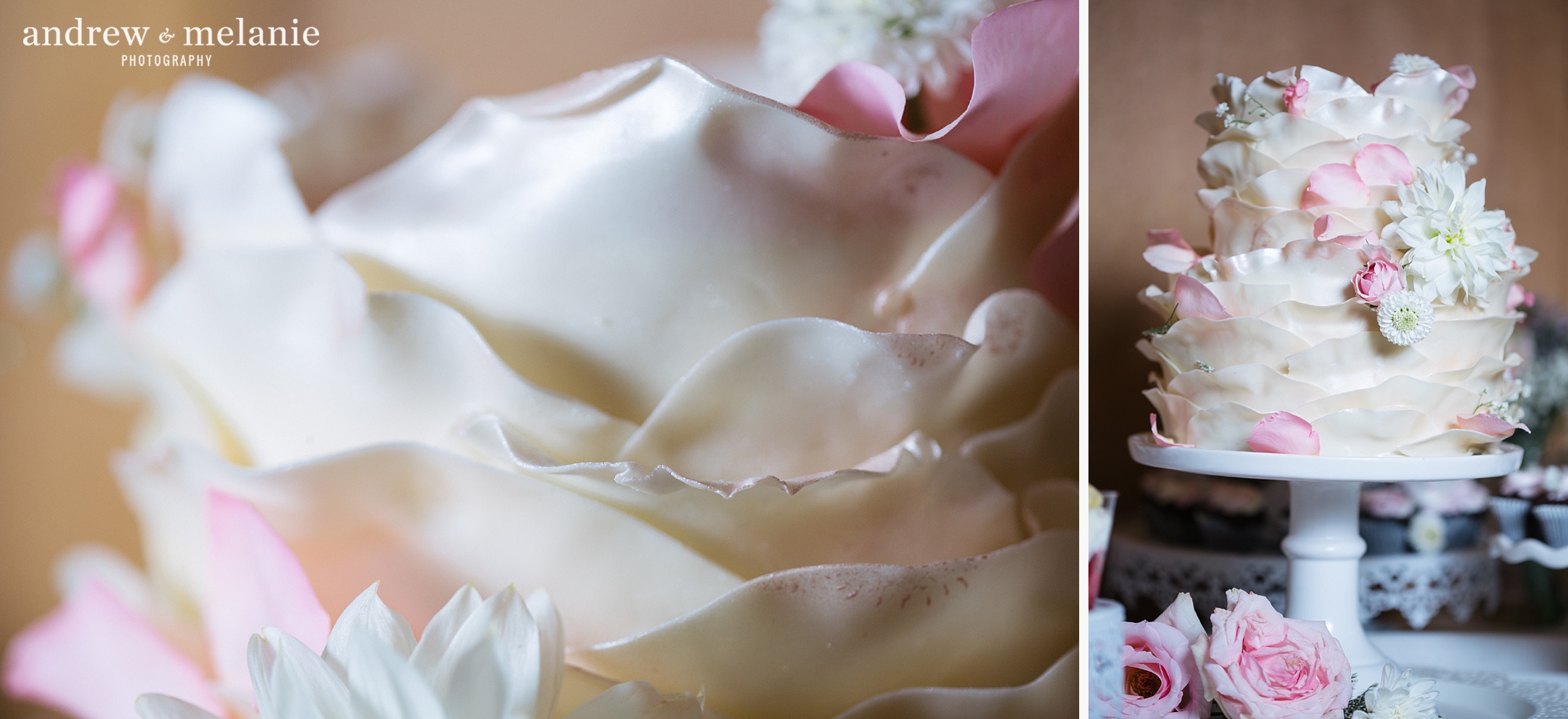 rose petal wedding cake photos blush pink