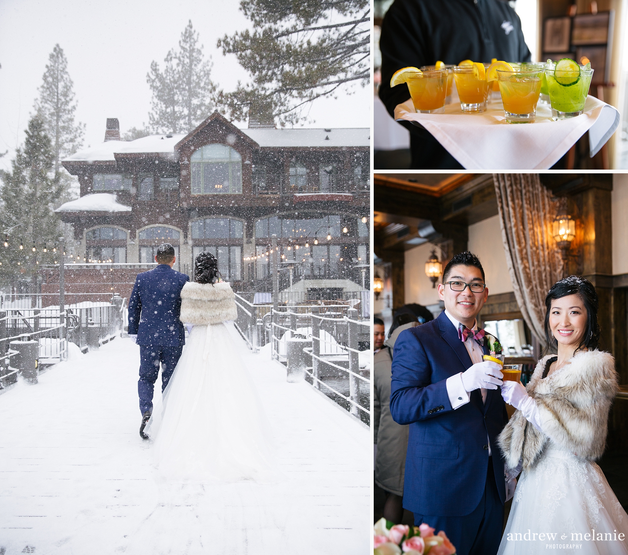 Snowy wedding Lake Tahoe, Ca
