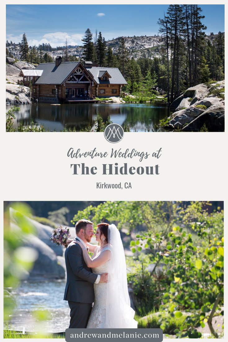 wedding photos from the Hideout wedding venue in Kirkwood CA