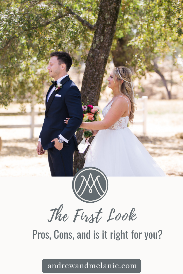 First look on wedding day