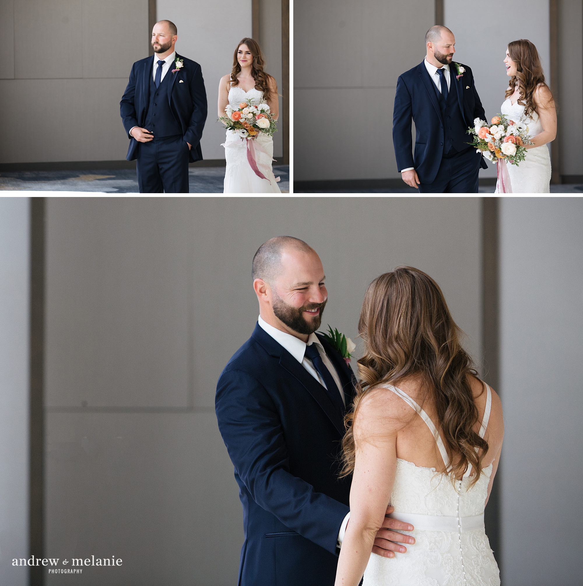 First look wedding photos